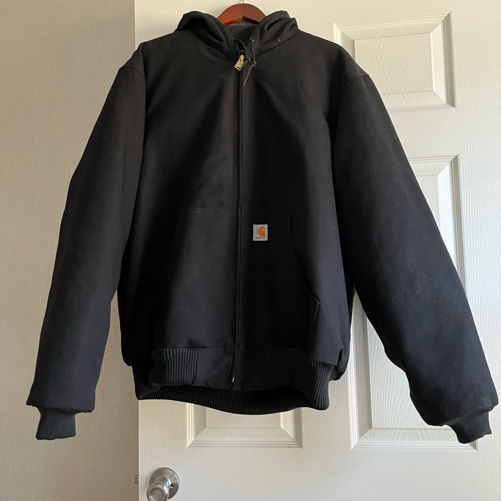 Carhartt Men's Loose Fit Firm Duck Insulated Flannel-Lined Active Jacket